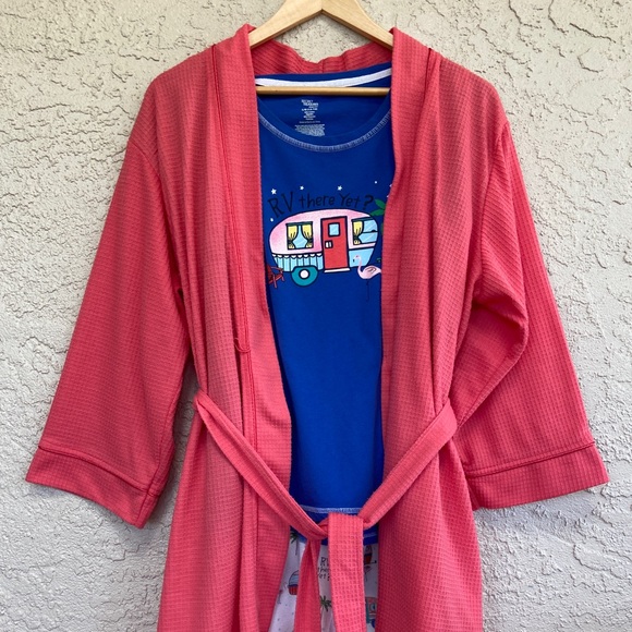 + Plus Size Bundle Sale - Secret Treasures Sleepwear Robe and PJ Set - Size L/XL - Picture 3 of 16